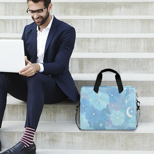 Funda para portátil ALAZA con diseño azul floral, 13-15.6 pulg. miniatura 3