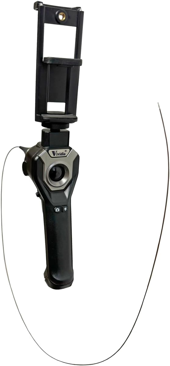 Vividia CX-0-09510 Flexible Non-Articulating 400x400 USB Inspection Camera Borescope Videoscope with 0.95mm (0.037) Diameter 1m Long for Windows PC MacOS Android