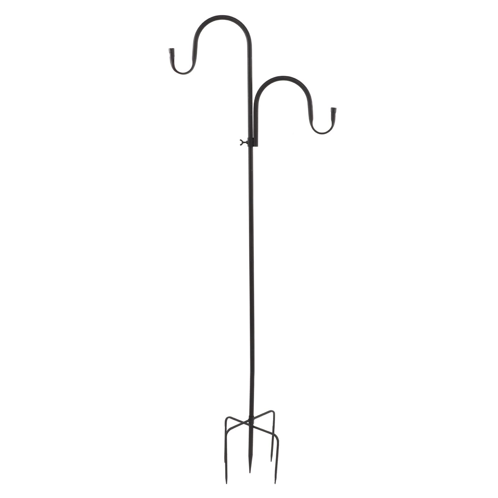 Omabeta Gancio da Pastore Elegante Mangiatoia per Uccelli in Ferro, Appendiabiti Multiuso per Decorazioni da Giardino 63 Pollici con 2 Ganci