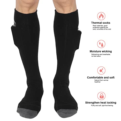 Sunfenle Washable Electric Double‑Sided Heated Socks Usb Charging With Temperature Control Black #TOP6