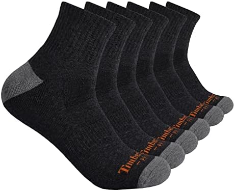 Timberland PRO Men's 6-Pack Performance Quarter Length Socks