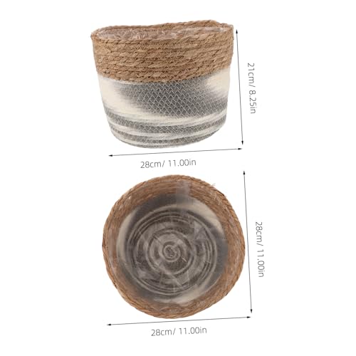 Panier à fleurs tissé main HEMOTON grand format pour rangement plantes