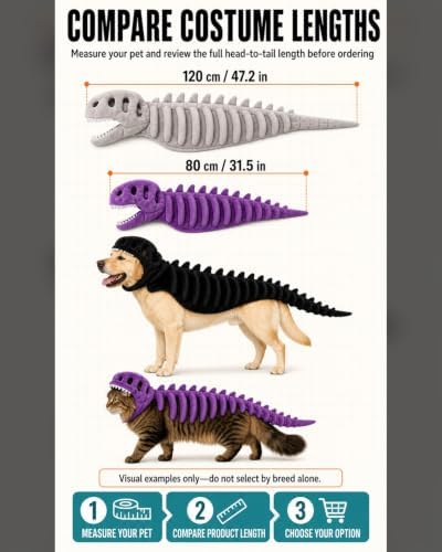 Pet Dinosaur Costume Realistic Halloween Costumes for Pet Dogs Cats — view 3
