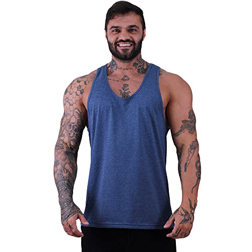 Kit 3 Regata Cavada Masculina MXD Conceito Academia Musculação Treino Gym Sem Estampas Lisas (M, Opç