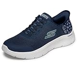 Skechers Women's Go Walk Flex Lily Rose Hands Free Slip-Ins Sneaker, Navy, 8