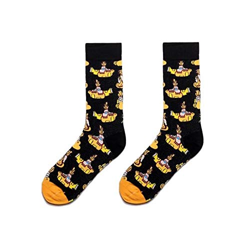 Chaussettes Homme Cartoon Clown Avion Oiseau Dot Chien Pomme Coloré Heureux Vintage Harajuku Rue Hip Hop Drôle Casual Chaussettes en Coton De Skate Cover