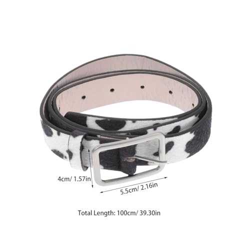 TENDYCOCO Waist Belts for Women Cow Print Leather Belt Animal Print Belt3