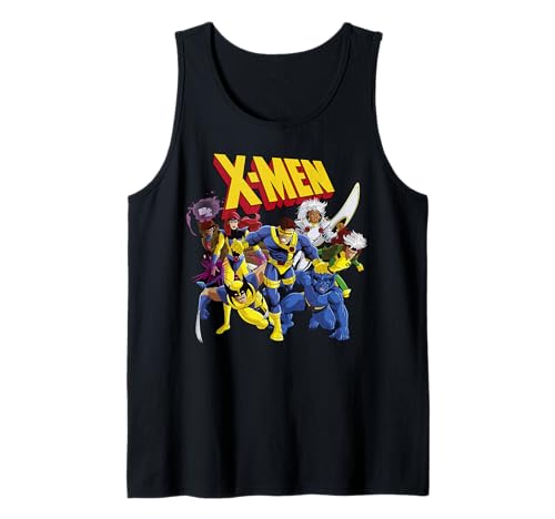 Débardeur Marvel X-Men Classic Group Shot pour homme en coton rétro noir