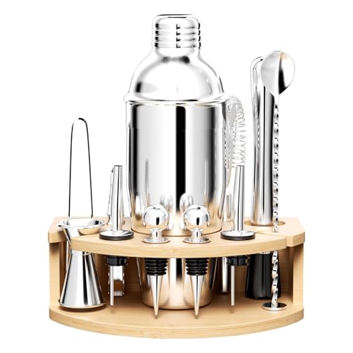 Chiluxendo Regalo Hombre, Coctelera para Barra de Bar Shaker Barware Sets, Profesional Mojito Shakers Accessories, Cocktail Kit Coctelería Accesorios Herramientas Barra Acero Inoxidable