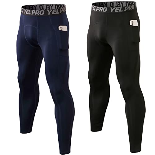 SPVISE Thermal Compression Pants for Men Cold Weather Running Gear Fleece Lined Tights Leggings...