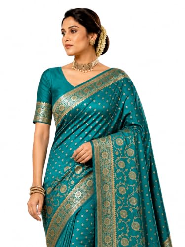 Image of Yashika Women's Art Silk Saree with Blouse Piece for Traditional Ethnic Wear Sari