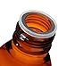EISCO Reagent Bottle, 500ml - Amber Colored Glass - Orange Screw Cap, Drip Free Pouring Ring - White Graduations - Borosilicate 3.3 Glass