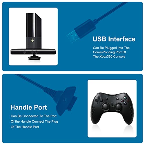image for Asobilor Xbox 360 Controller Charging Cable - Replacement for Microsof
