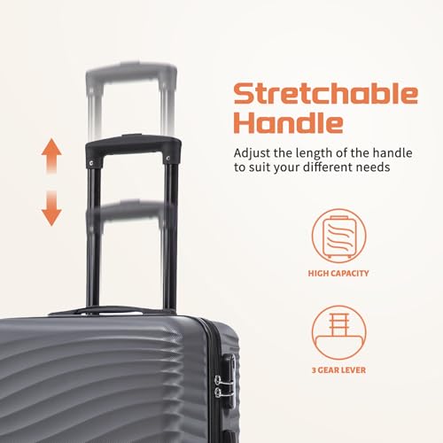 Rosamo 3 Piece ABS Suitcase Set