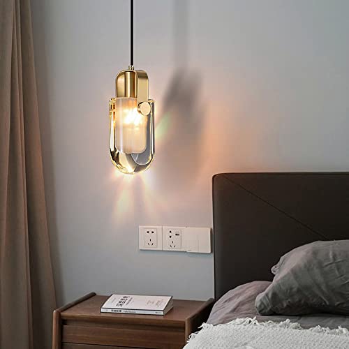 Plafonnier en cristal réglable pour chevet de chambre moderne