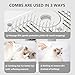 XingRuiTai Pet Brush Hair Removal Steam，Steam Pet Spray Hair Removal Comb for Dogs with Anti-Lost Pendant，3 in 1 Self Cleaning Misting Cat Brush for Shedding for Long Short Haired, White