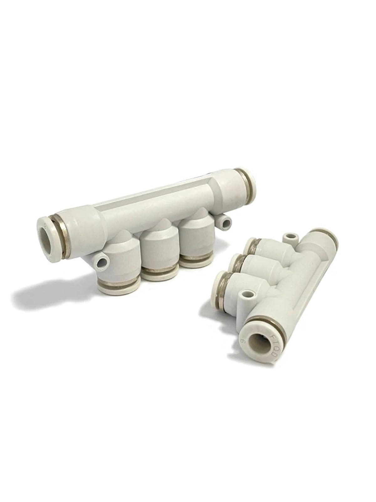 Conector rápido neumático blanco de 30 piezas, accesorios de tubo de plástico reutilizables de 5 vías