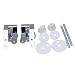 Produktbild BQLZR Gängig Paar Silber WC-Sitz Scharnier Toilette Befestigungen für Ersatzteil DIY Reparatur