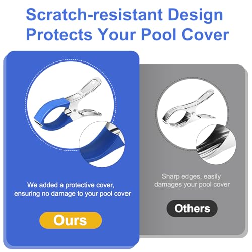 Clips para cubierta de piscina, 30 piezas acero inox miniatura 2