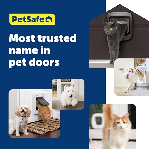 PetSafe Microchip Cat Door - Exterior or Interior Cat Flap - Multi-User RFID Access for up to 40 Pets - 4-Way Locking, Weatherproof, DIY Easy Install - Brown - Image 8
