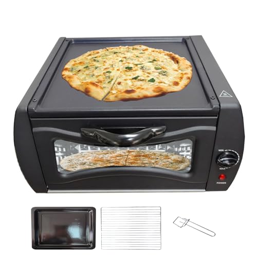 STDZQCWY Horno De Pizza Eléctrico De 15 L, Panificadora De 2100 W, Temperatura Ajustable De 50 a 400 °C, con Bandeja/Rejilla/asa para Hornear, Minihorno para Pizza Y Panqueques