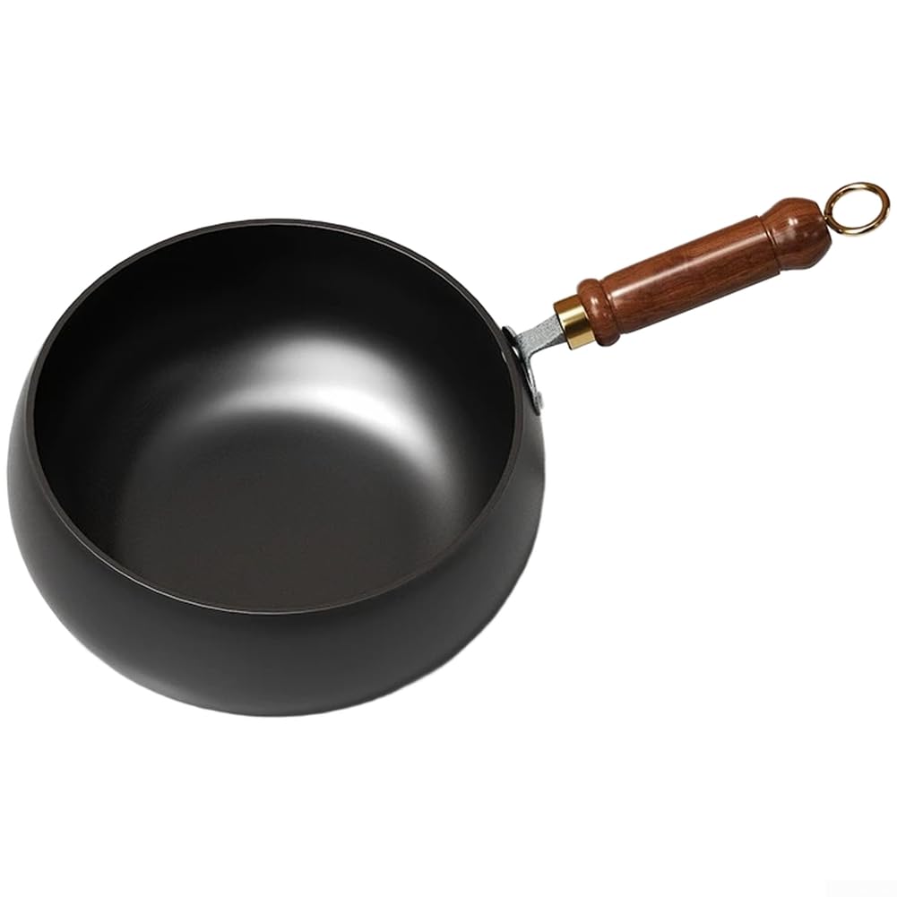 Poêle Wok Chinoise 24cm Fer Massif Revêtement Poêle Wok Chinoise(A)