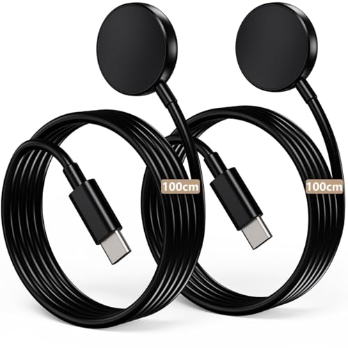 2er-Pack Ladegerät für Samsung Galaxy Watch 8/8 Classic/Ultra/7/6/6 Classic/5/5 Pro/4/4 Classic/3/Active/FE magnetisches smartwatch ladekabel 1M-USB C