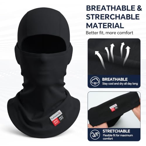 Image of Fullsheild FR Balaclava CAT2 7oz Flame-Retardant Cotton Face Mask, NFPA2112 | Arc Rated Covering Hood for Welding, Protective Helmet Liner for Men Women, UV Face Mask Windproof, Lightweight & Breathable