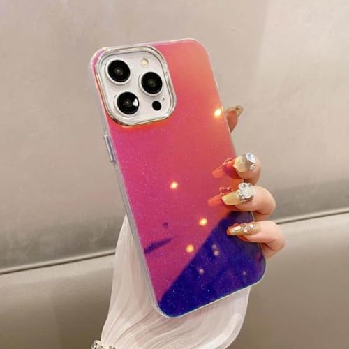 Coque rigide réfléchissante iPhone XR avec miroir holographique anti-rayures violet