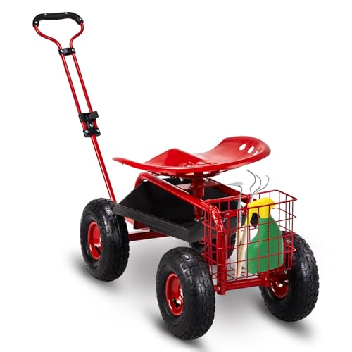 Outvita Rolling Garden Work Seat with Wheels