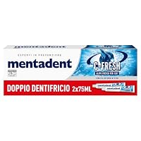 Mentadent Dentifricio C-Fresh con collutorio, 2 x 75 ml
