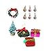 Produktbild Gazechimp 1:12 Puppenhaus Weihnachtsschmuck Weihnachtsdeko Satz - 6 Weihnachtskugeln, 1 Weihnachtsbaum, 2 Girlande, 2 Geschenkbox
