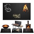 AUIKIUPU 65 x 39 inch Under Grill Mat for Outdoor Grill,Fireproof Grill Mat,Fireplace Hearth Rug,Fire Pit Mat,Oil Proof Waterproof Under Grill Floor Mats BBQ Protector for Decks and Patios