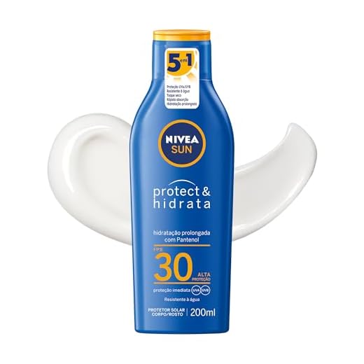 NIVEA SUN Protetor Solar Protect & Hidrata FPS 30 200ml - Com toque seco, rápida absorção e resistente à água, esse protetor solar oferece alta proteção ao sol e promove hidratação à pele