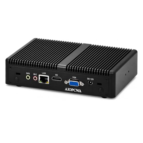 Image of AIOPCWA Mini PC Core i3-6006U (2C/4T), Fanless Micro PC DDR3L Barebone No RAM/SSD, 4K HD+VGA, RJ45 Gigabit LAN, SATA3.0 Slot, 6 USB, AES-NI, Desktop Computer for Business Office Home