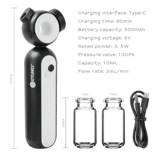 STYLANCE Pulverizador Facial Sem Fio, Pulverizador Facial Portátil/Nano de 0,2 Mm, Máquina Facial de