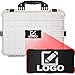 Eylar Large 20 Inch Protective Camera Case with Custom Logo Plate, Waterproof and Shockproof with Foam (White)