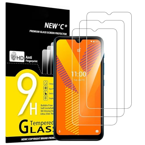 NEW'C Lot de 3, Verre Trempé pour Wiko Y62 / Wiko Y62 Plus, Film Protection écran - sans Bulles...