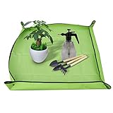 Ymeibe 39''×39'' Indoor Plant Repotting Mat Foldable Transplanting Work Cloth Waterproof Oxford and