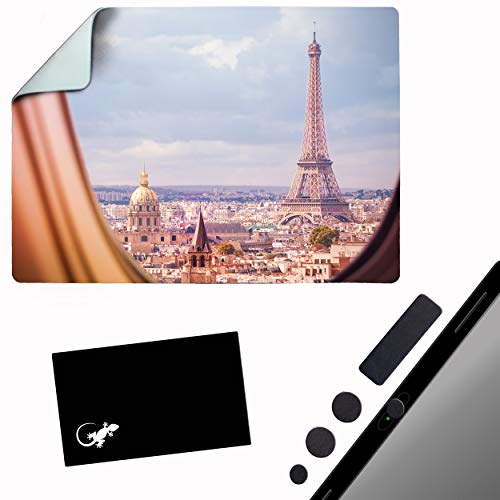 Base Adhesiva para Alfombrilla de ratón, se adhiere a Cualquier Superficie, portátil, Incluye Fundas para cámara Web y Limpiador de Pantalla