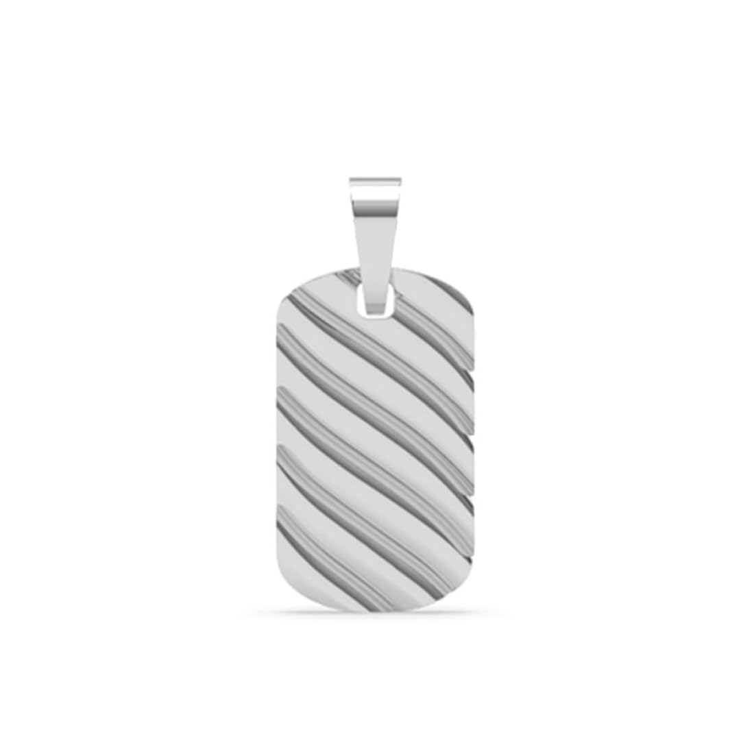 clara Pure 925 Sterling Silver Wave Men Pendant Necklace | With or Without Chain | Gift for Men & Boys |Platinum Plated-picture-54