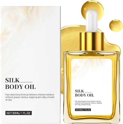 Image of Silk Body Oil, After Shower Glow Body Oil, Hydrate & Smooth Skin, Refreshing, Non-Greasy, Easy to Absorb & Non-greasy, Body Firming Oil for All Skin Types (1pcs)