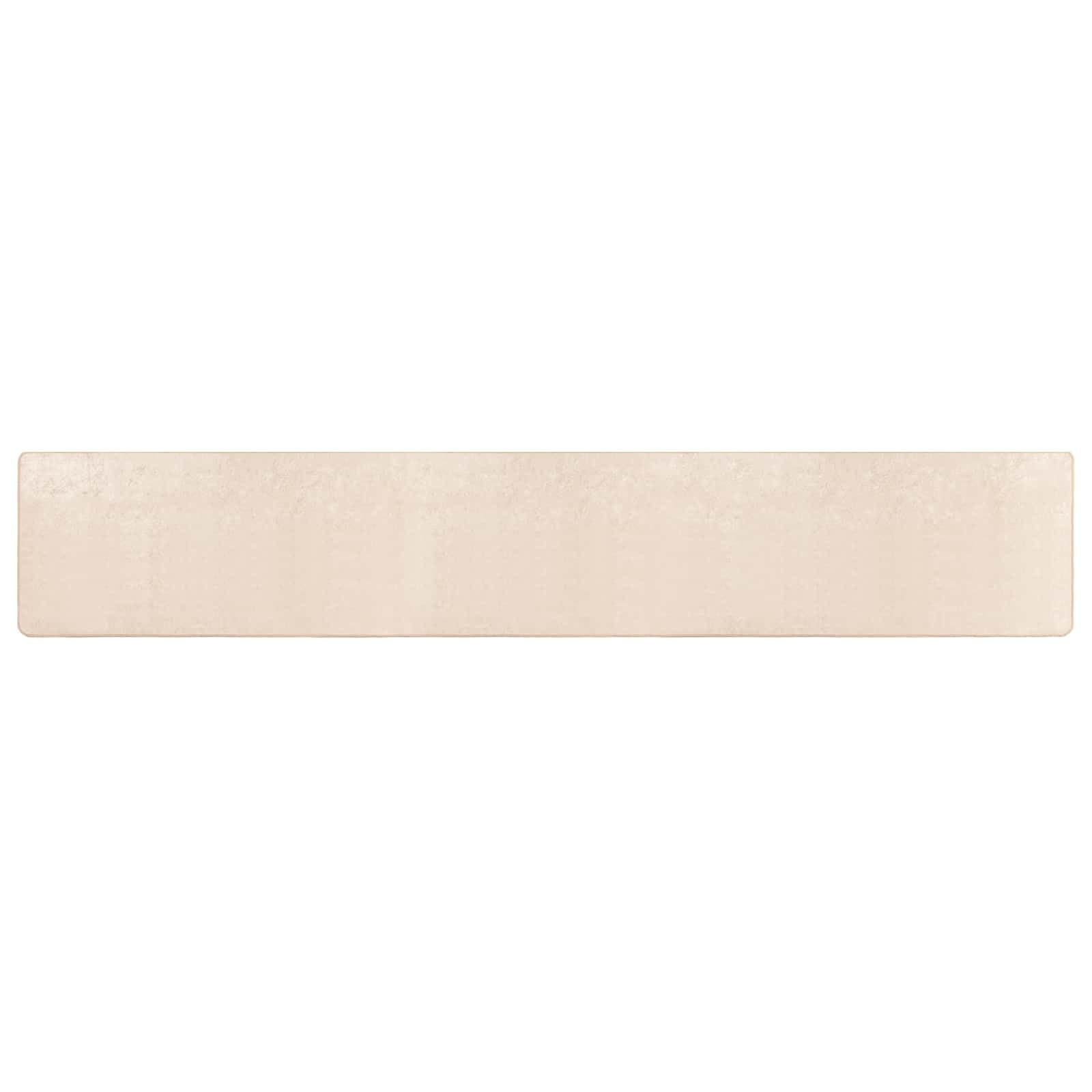 Tapis de couloir antidérapant Marsa crème fini les glissades 50x400cm