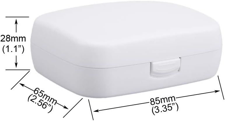 Hearing Aid Case Hard - Portable Protective Storage Case for BTE CIC IIC ITE (White)