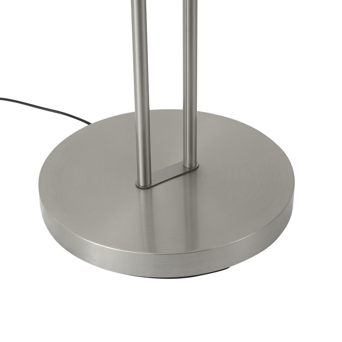Qazqa led Modern Deckenfluter mit Lesearm, Stehleuchte, Stehlampe - Divo - Silber Farbe, inkl. 18W integrierter LED, dimmbar, 2-flammig, 195cm, Ideal als Bürolampe, Küche lampe, Schlafzimmerlampe