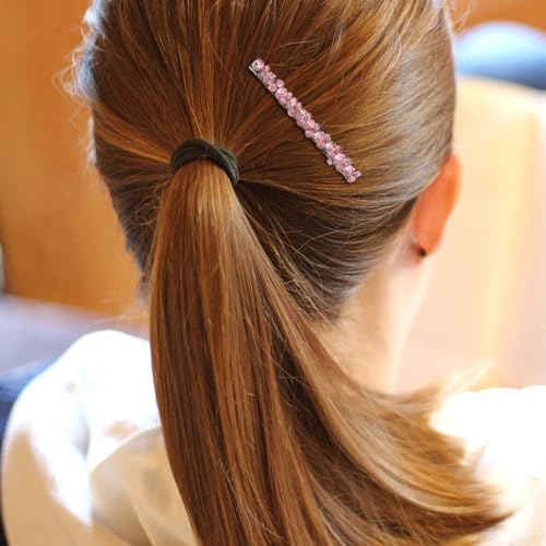 Pinzas de pelo de cocodrilo resistentes con gemas de imitación 7