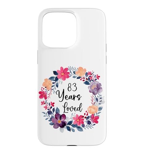 83 Years Loved Floral 83th Birthday Men Women Anniversary �X�}�z�P�[�X iPhone 15 Pro Max �p