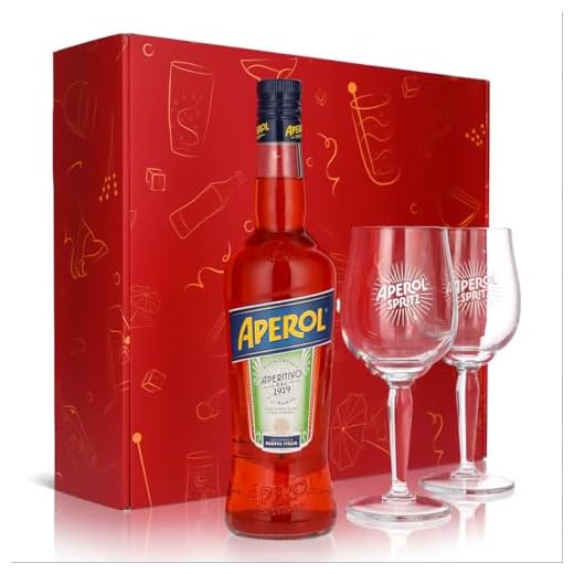 Sipply Geschenkset 3-teilig mit 2 Signature Spritz Gläser und 1 Flasche Aperol Spritz 0,7l 11% Vol. | mit Geschenkverpackung: Pink | Geschenk für Frauen Männer Papa Freundin zu Weihnachten Ostern