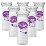 Cotton Tree 100% Pure Cotton, Round Cotton Wool Pads, 80 Count, 6 Pack