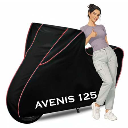 Image of Avenis 125 Scooter Cover Waterproof Dustproof Sun Rain Cover Compatible for Avenis 125 Upto 2026 Model - Black
